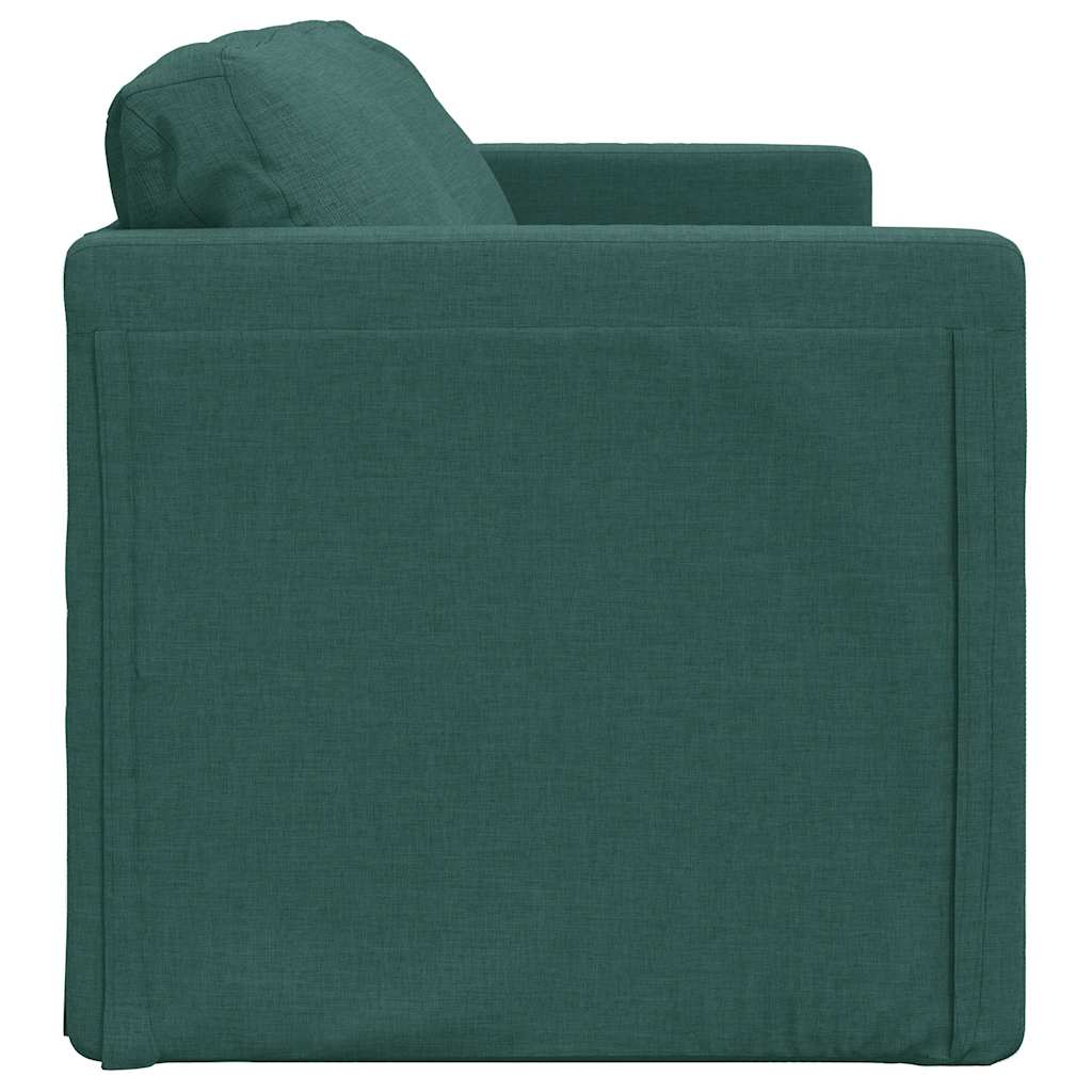 Divano Letto da Terra 2 in 1 Verde Scuro 112x174x55 cm Tessuto | homemem39