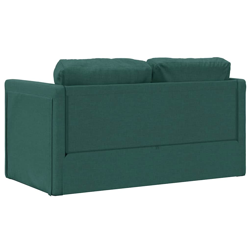 Divano Letto da Terra 2 in 1 Verde Scuro 112x174x55 cm Tessuto - homemem39
