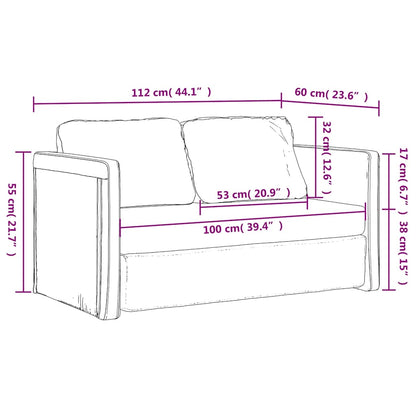 Divano Letto da Terra 2 in 1 Verde Scuro 112x174x55 cm Tessuto | homemem39