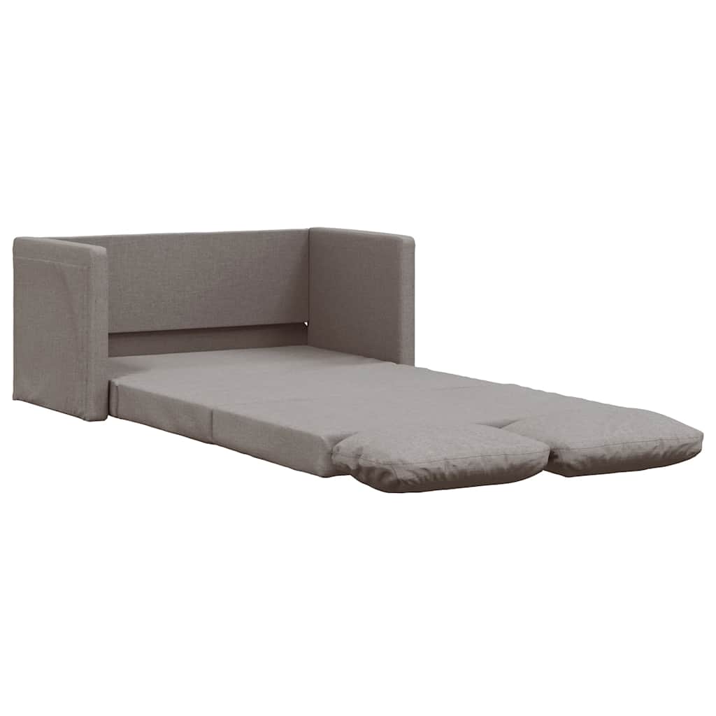 Divano Letto da Terra 2 in 1 Tortora 112x174x55 cm Tessuto - homemem39