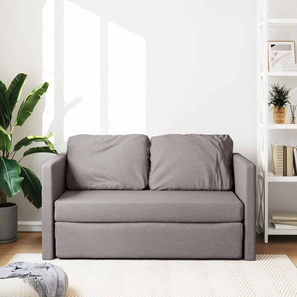 Divano Letto da Terra 2 in 1 Tortora 112x174x55 cm Tessuto | homemem39