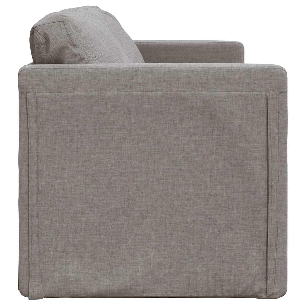 Divano Letto da Terra 2 in 1 Tortora 112x174x55 cm Tessuto - homemem39