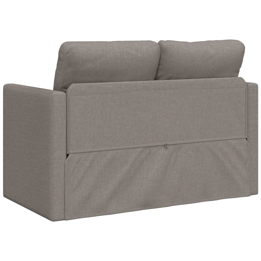 Divano Letto da Terra 2 in 1 Tortora 112x174x55 cm Tessuto | homemem39