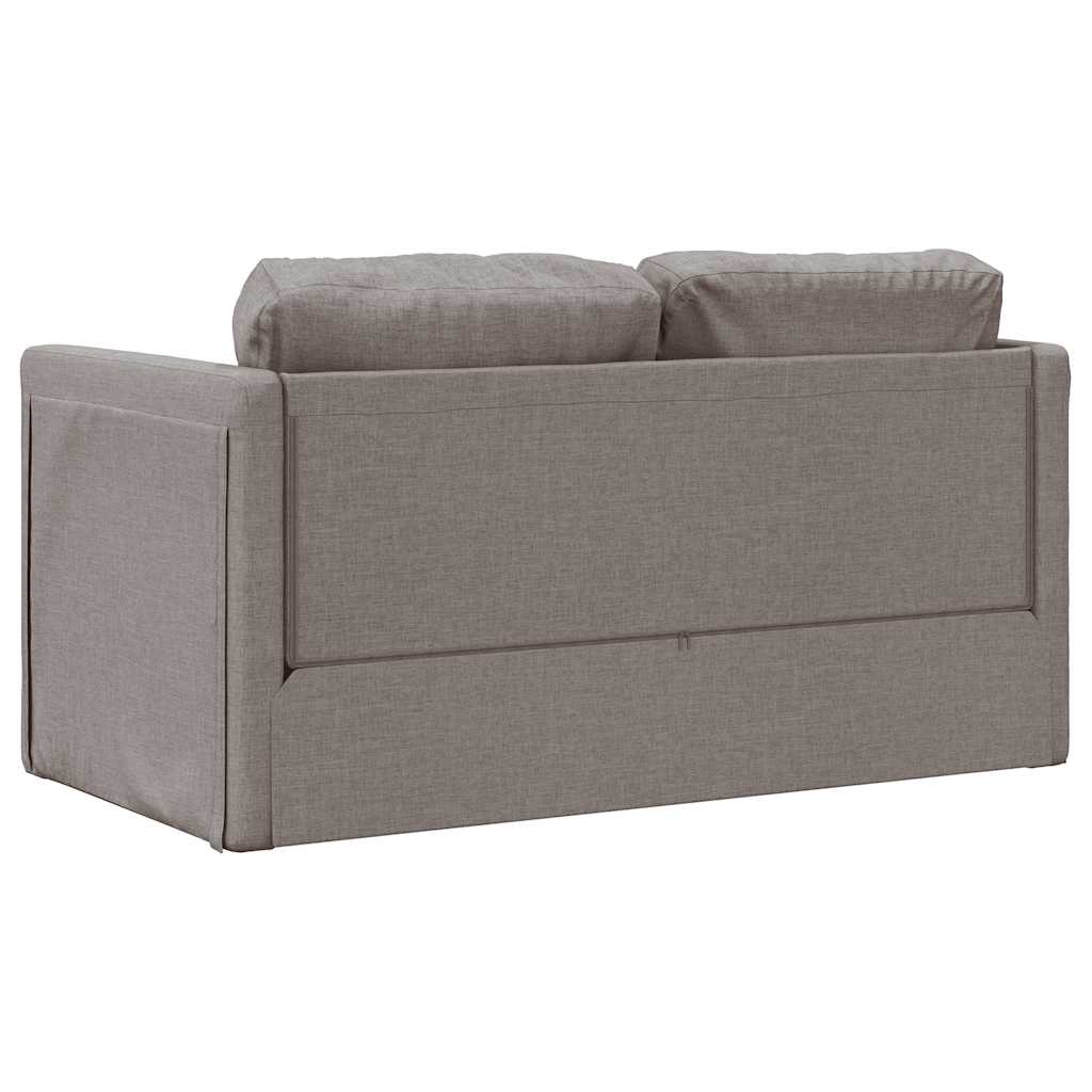 Divano Letto da Terra 2 in 1 Tortora 112x174x55 cm Tessuto - homemem39