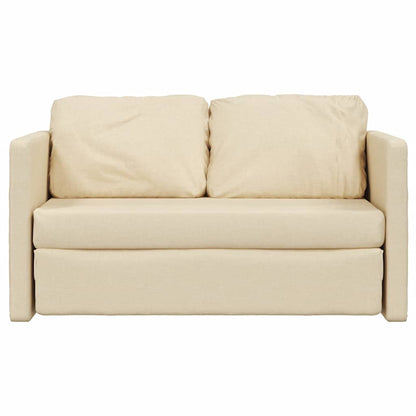 Divano Letto da Terra 2 in 1 Crema 112x174x55 cm Tessuto | homemem39