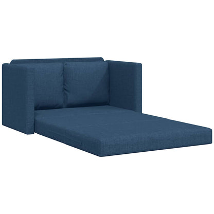 Divano Letto da Terra 2 in 1 Blu 112x174x55 cm Tessuto | homemem39