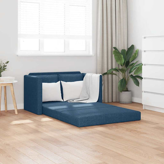 Divano Letto da Terra 2 in 1 Blu 112x174x55 cm Tessuto | homemem39