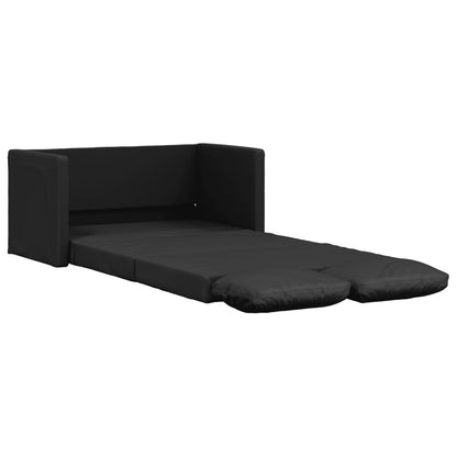 Divano Letto da Terra 2 in 1 Nero 112x174x55 cm Similpelle - homemem39