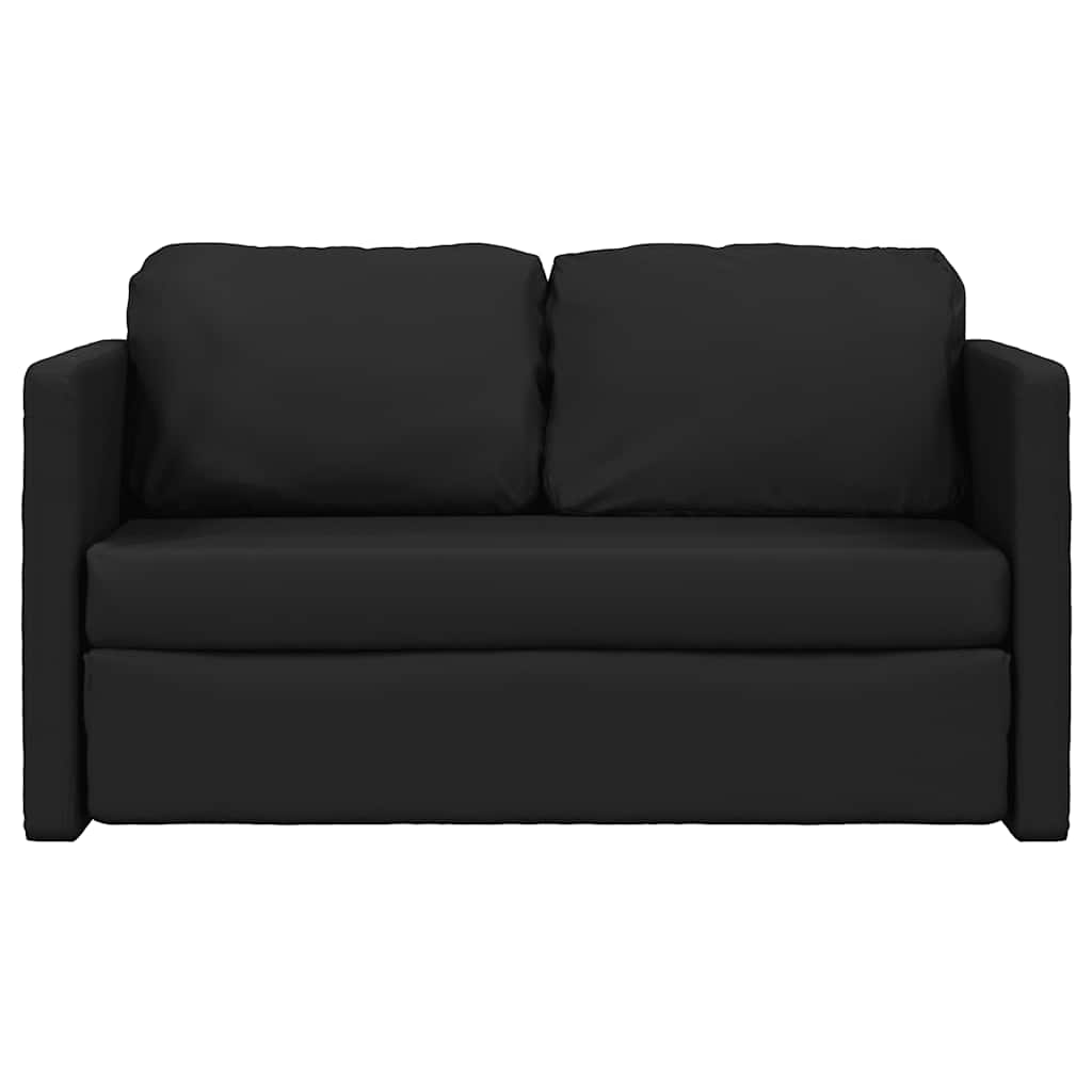 Divano Letto da Terra 2 in 1 Nero 112x174x55 cm Similpelle | homemem39
