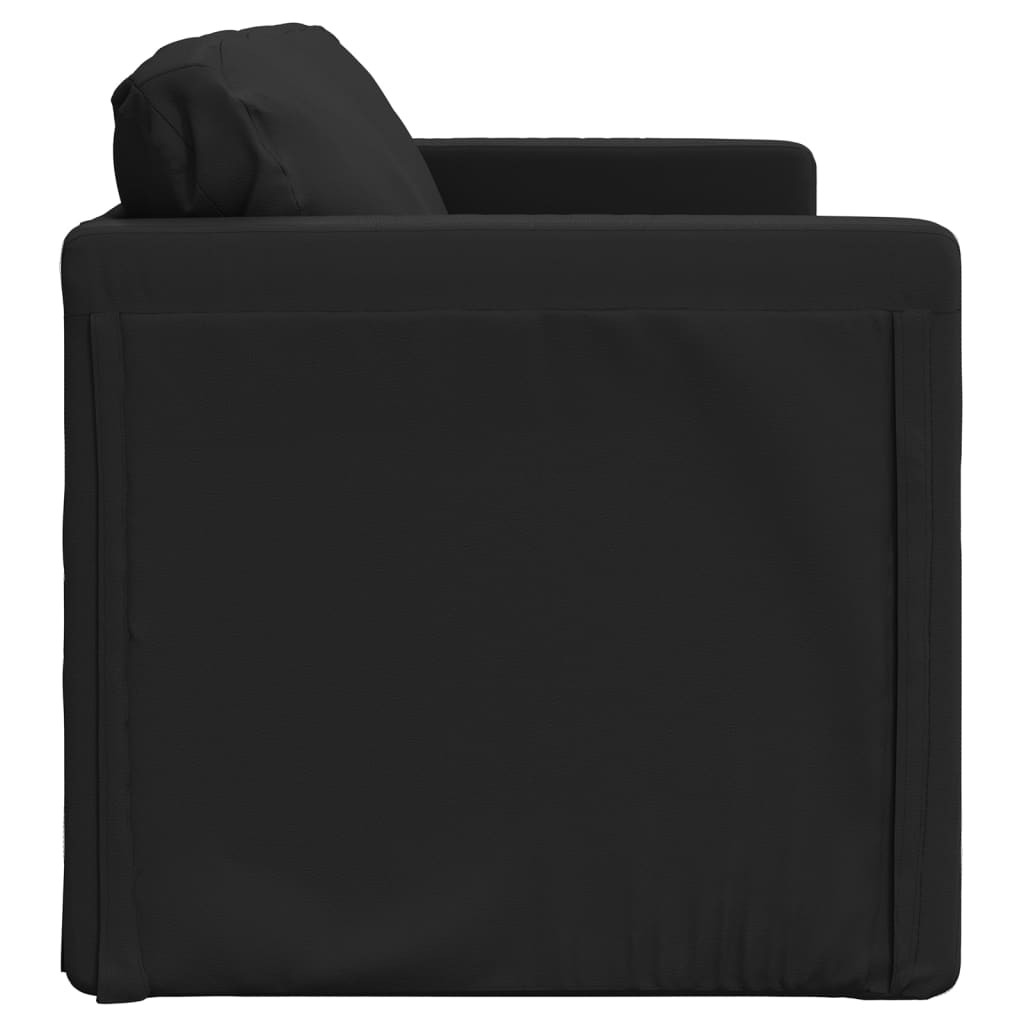 Divano Letto da Terra 2 in 1 Nero 112x174x55 cm Similpelle - homemem39