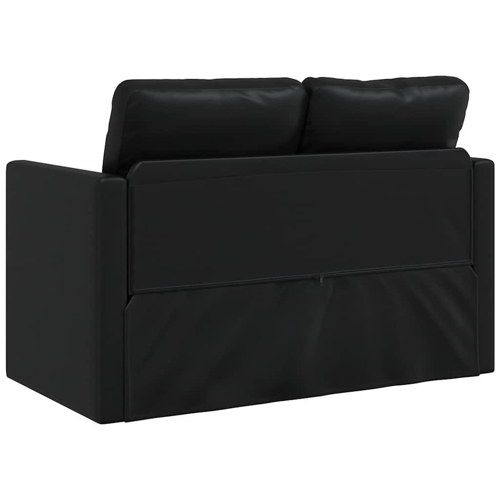 Divano Letto da Terra 2 in 1 Nero 112x174x55 cm Similpelle | homemem39