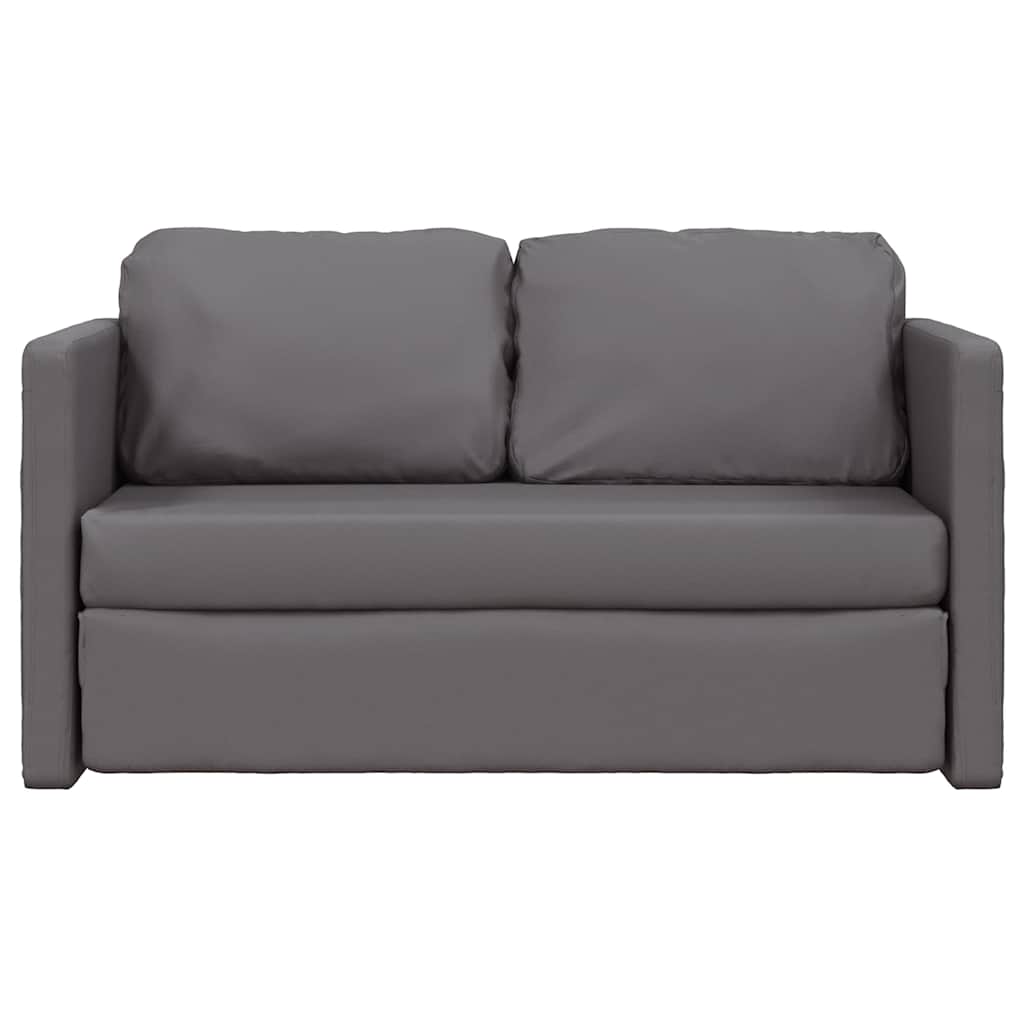 Divano Letto da Terra 2 in 1 Grigio 112x174x55 cm Similpelle | homemem39