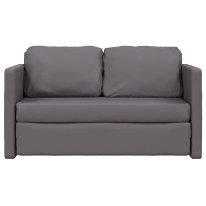 Divano Letto da Terra 2 in 1 Grigio 112x174x55 cm Similpelle - homemem39