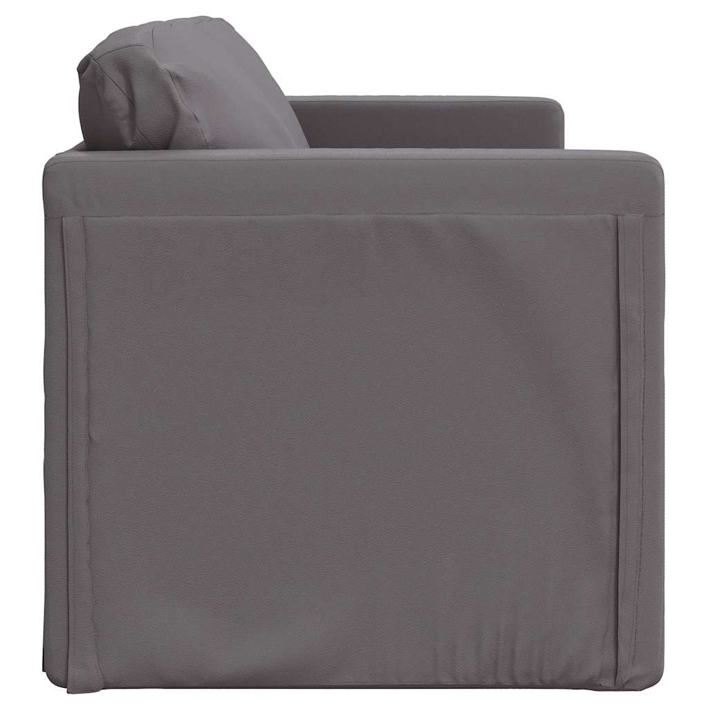 Divano Letto da Terra 2 in 1 Grigio 112x174x55 cm Similpelle | homemem39