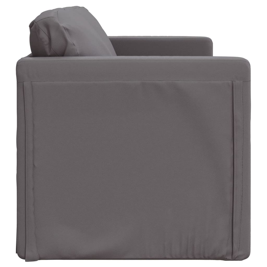 Divano Letto da Terra 2 in 1 Grigio 112x174x55 cm Similpelle - homemem39