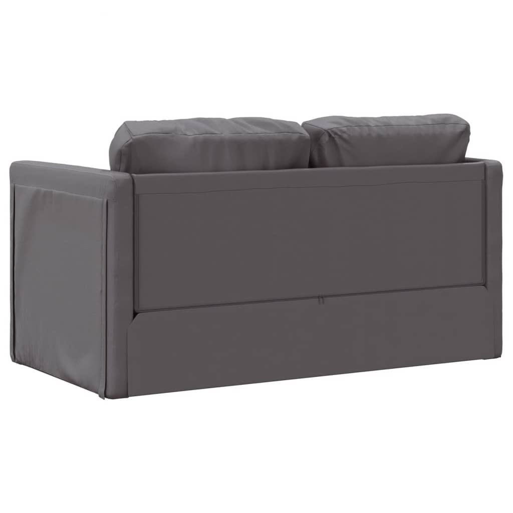 Divano Letto da Terra 2 in 1 Grigio 112x174x55 cm Similpelle - homemem39