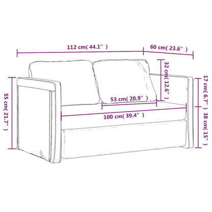 Divano Letto da Terra 2 in 1 Grigio 112x174x55 cm Similpelle | homemem39