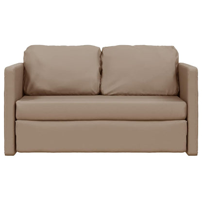 Divano Letto da Terra 2 in 1 Cappuccino 112x174x55cm Similpelle | homemem39
