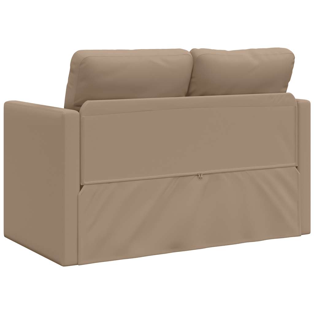 Divano Letto da Terra 2 in 1 Cappuccino 112x174x55cm Similpelle | homemem39