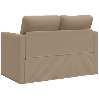 Divano Letto da Terra 2 in 1 Cappuccino 112x174x55cm Similpelle | homemem39