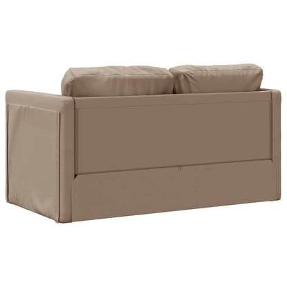 Divano Letto da Terra 2 in 1 Cappuccino 112x174x55cm Similpelle - homemem39