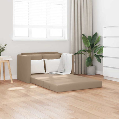 Divano Letto da Terra 2 in 1 Cappuccino 112x174x55cm Similpelle | homemem39