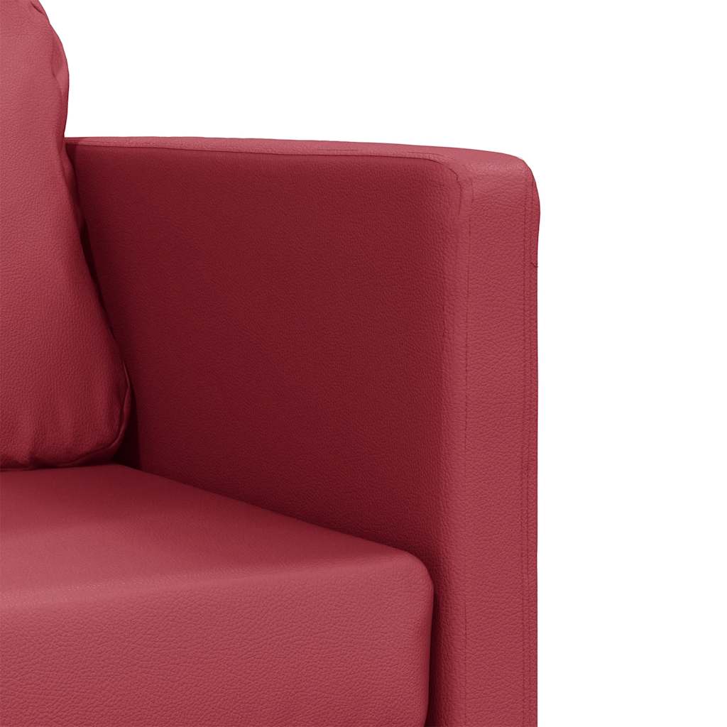 Divano Letto da Terra 2 in 1 Rosso Vino 112x174x55cm Similpelle | homemem39