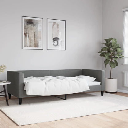 Letto da Giorno Grigio Scuro 80x200 cm in Tessuto - homemem39