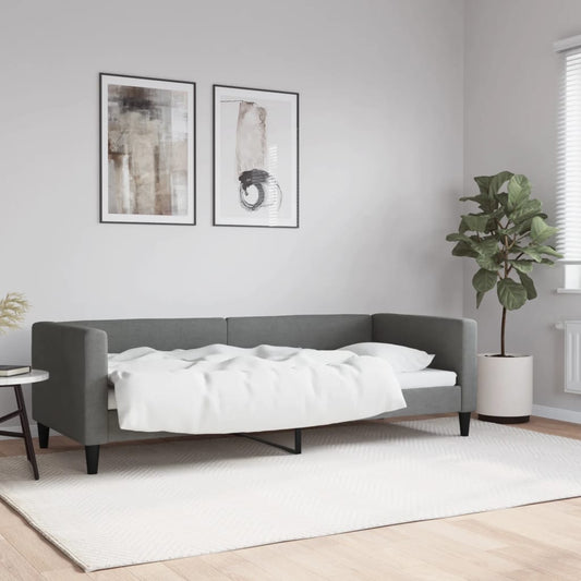Letto da Giorno Grigio Scuro 80x200 cm in Tessuto - homemem39