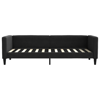 Letto da Giorno Nero 80x200 cm in Tessuto
