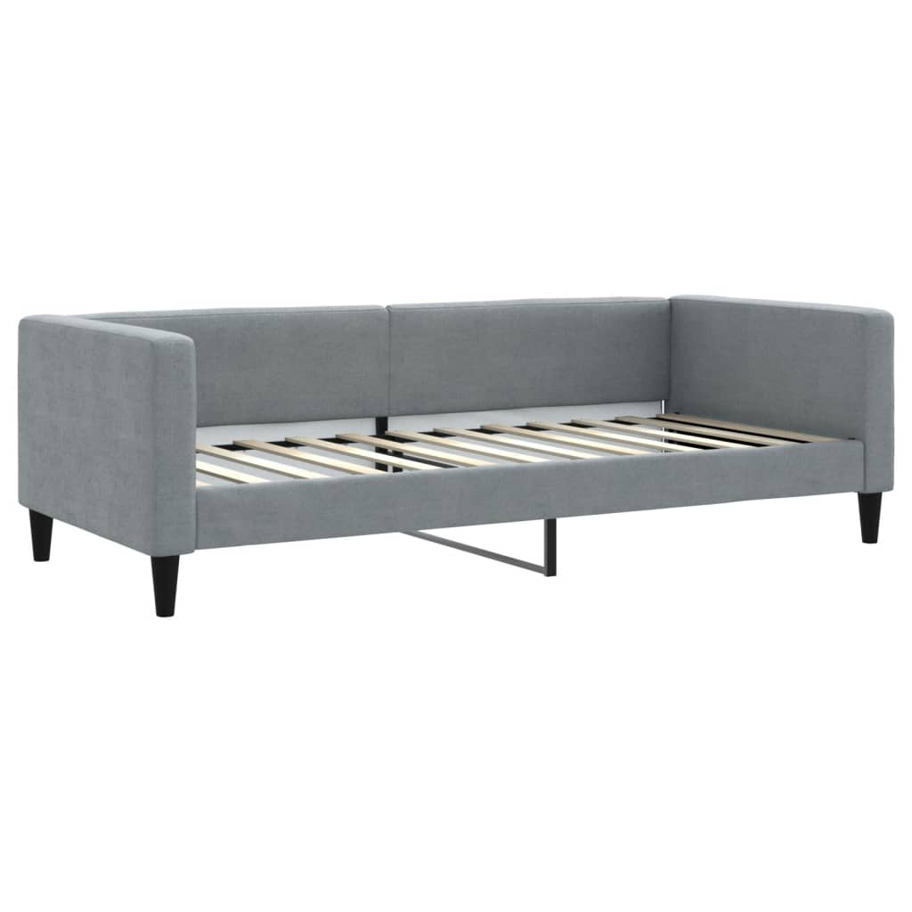Letto da Giorno Grigio Chiaro 90x200 cm in Tessuto | homemem39