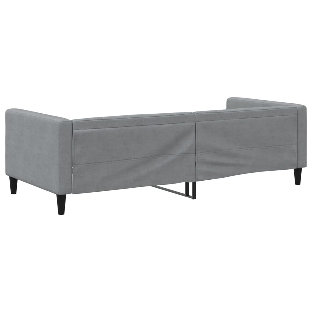 Letto da Giorno Grigio Chiaro 90x200 cm in Tessuto | homemem39