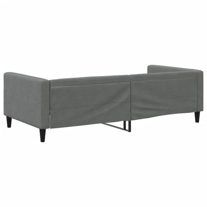 Letto da Giorno Grigio Scuro 100x200 cm in Tessuto - homemem39