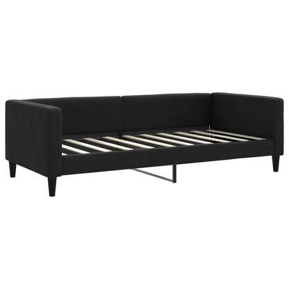 Letto da Giorno Nero 90x190 cm in Tessuto | homemem39