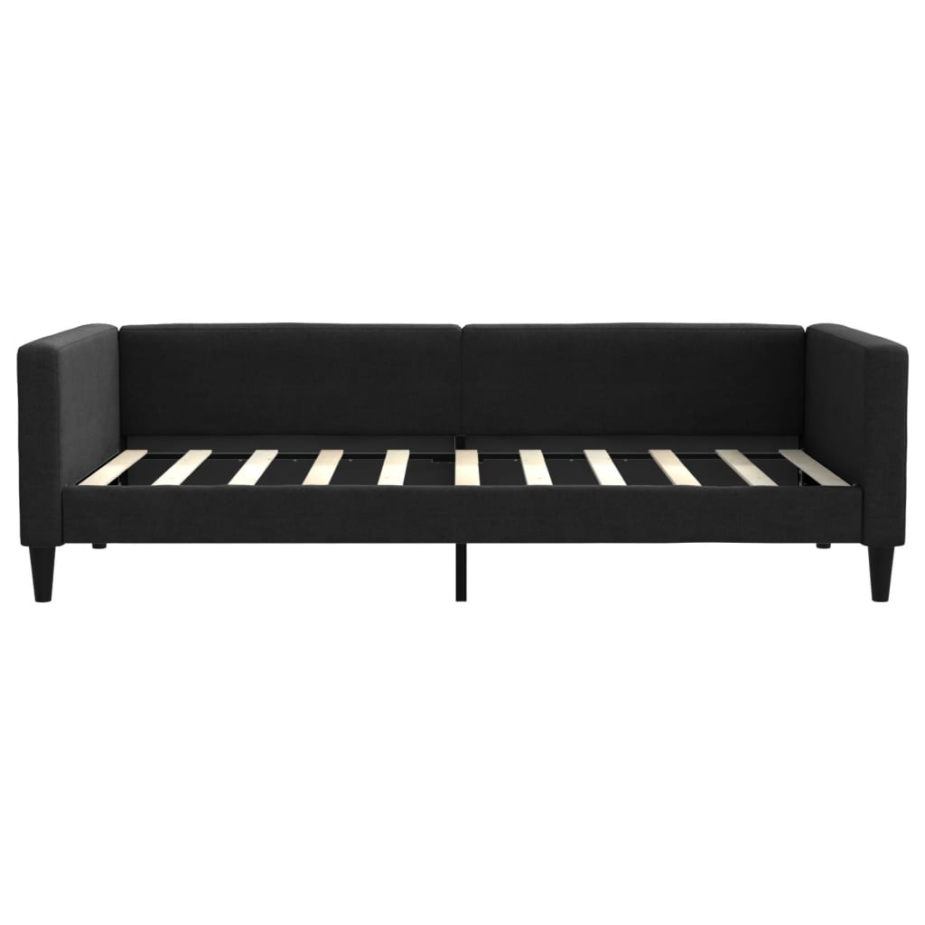 Letto da Giorno Nero 90x190 cm in Tessuto | homemem39