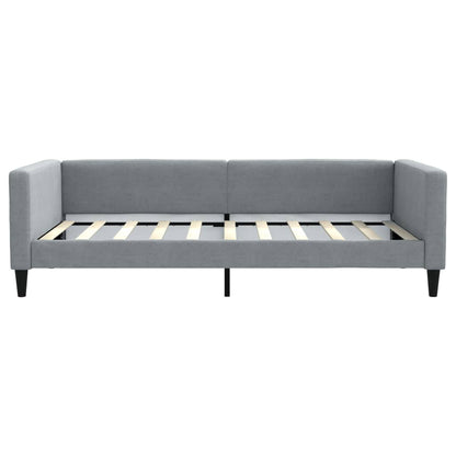Letto da Giorno Grigio Chiaro 100x190 cm in Tessuto | homemem39