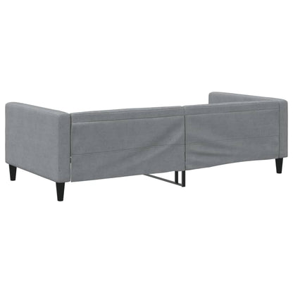 Letto da Giorno Grigio Chiaro 100x190 cm in Tessuto | homemem39