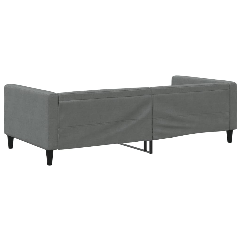 Letto da Giorno Grigio Scuro 100x190 cm in Tessuto | homemem39