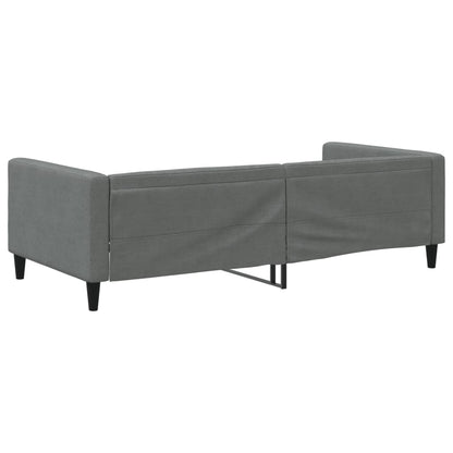 Letto da Giorno Grigio Scuro 100x190 cm in Tessuto | homemem39