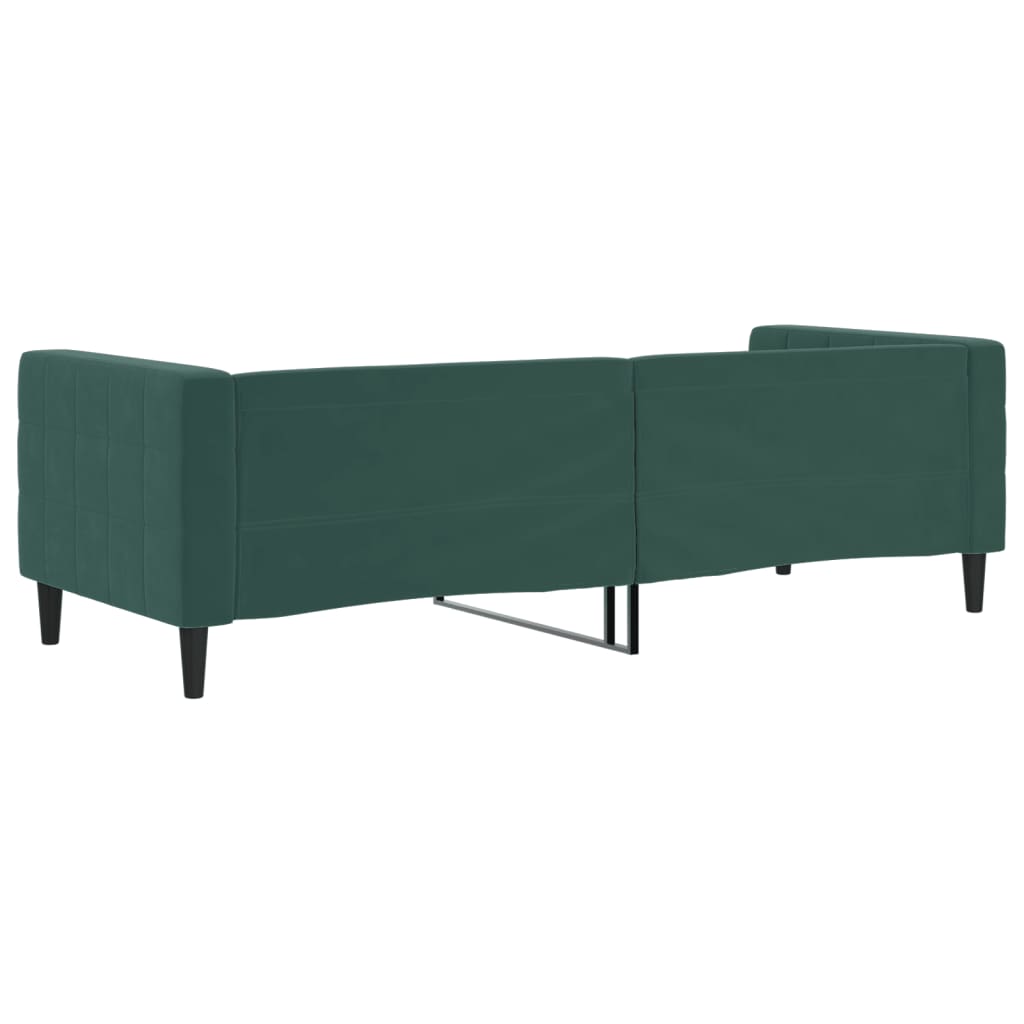Letto da Giorno Verde Scuro 80x200 cm in Velluto - homemem39