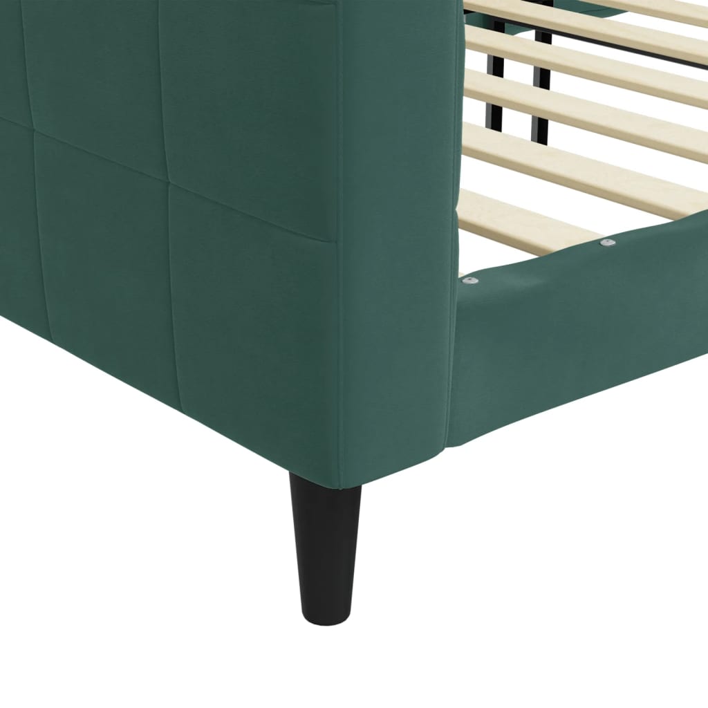 Letto da Giorno Verde Scuro 80x200 cm in Velluto - homemem39