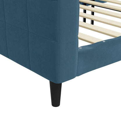 Letto da Giorno Blu 90x200 cm in Velluto | homemem39