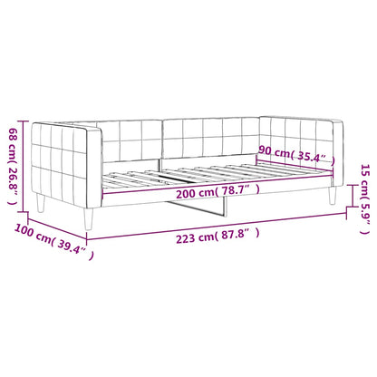Letto da Giorno Blu 90x200 cm in Velluto | homemem39