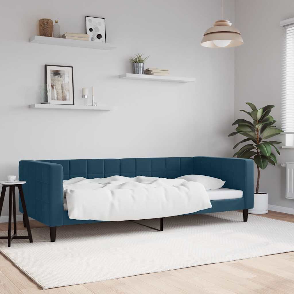 Letto da Giorno Blu 90x200 cm in Velluto | homemem39