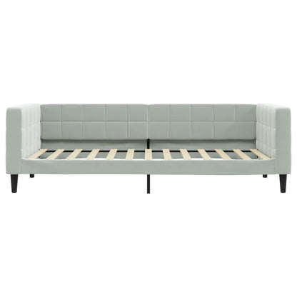 Letto da Giorno Grigio Chiaro 90x200 cm in Velluto - homemem39