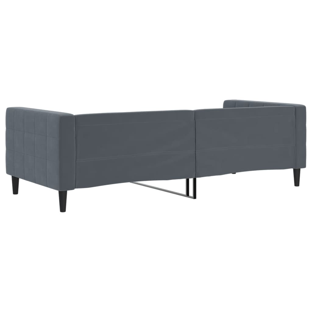 Letto da Giorno Grigio Scuro 90x200 cm in Velluto - homemem39