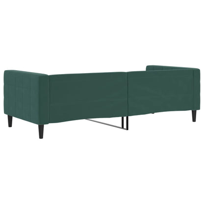 Letto da Giorno Verde Scuro 90x200 cm in Velluto - homemem39