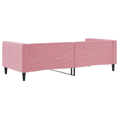 Letto da Giorno Rosa 90x200 cm in Velluto - homemem39