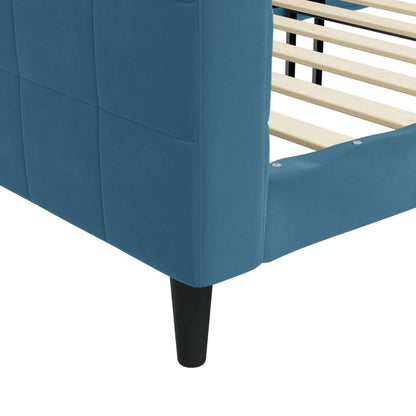 Letto da Giorno Blu 100x200 cm in Velluto - homemem39