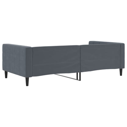 Letto da Giorno Grigio Scuro 100x200 cm in Velluto - homemem39
